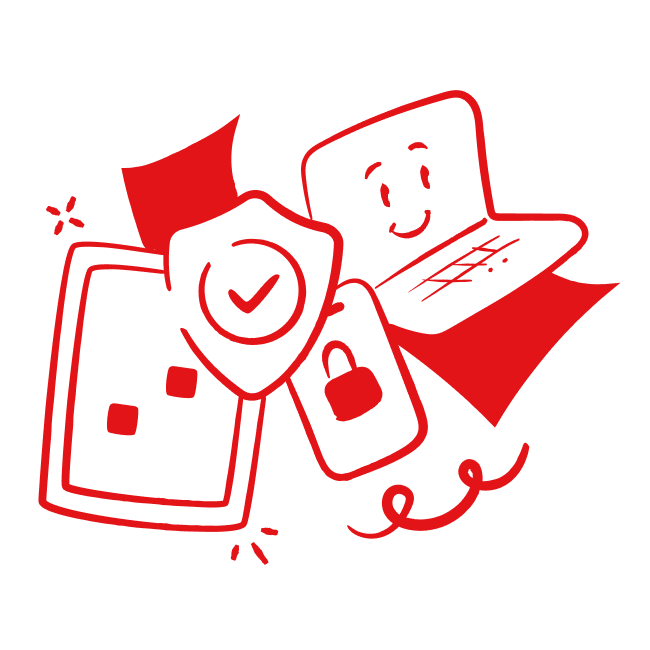 Key features illustration in Shine Clubs branded colour
