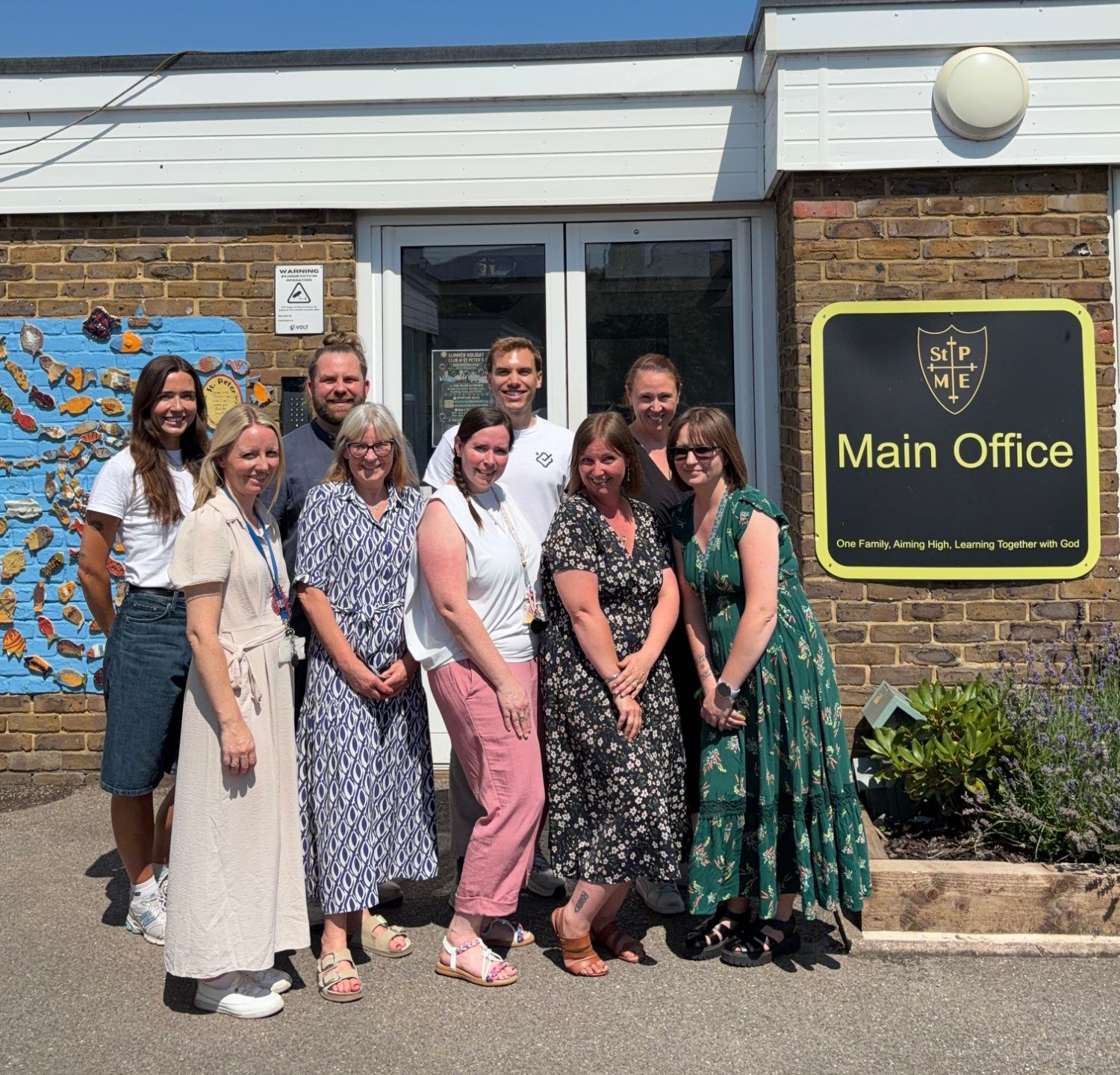 Staff from St Peter’s CE Primary School with the MagicBooking team